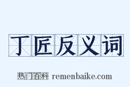 丁匠反义词是什么意思的图片